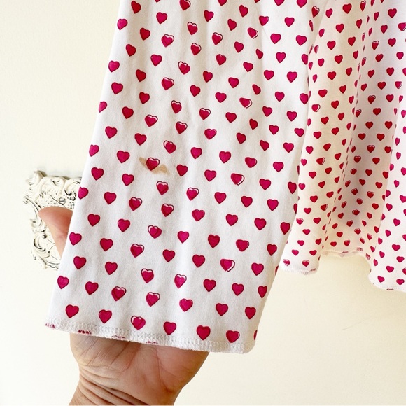 Roller Rabbit Pink Hearts Henley Pajama Top L - Picture 5 of 6